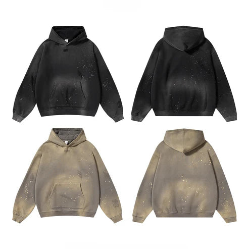 Washed splashed hoodies WM176BK23819